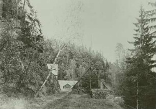 Großvoigtsberg, Grube 'Christenbescherung', Erzwäsche an der Mündung des Großvoigtsberger Tales in die Mulde