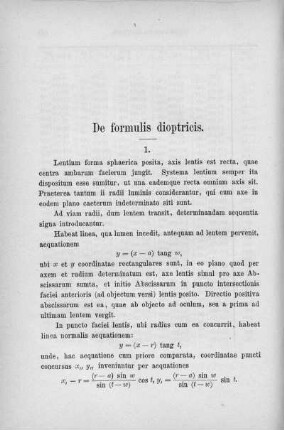 De formulis dioptricis.