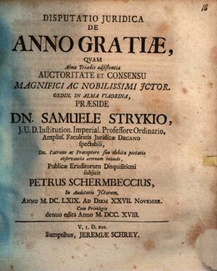 Disp. iur. de anno gratiae