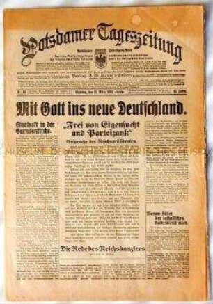 "Potsdamer Tageszeitung" zum "Tag von Potsdam"