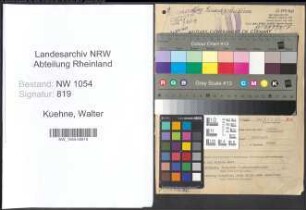 Entnazifizierung Walter Kuehne , geb. 16.06.1892 (Oberfinanzpraesident)
