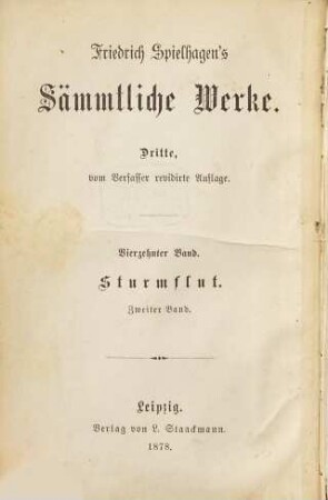 Sturmflut : Roman. 2. Band