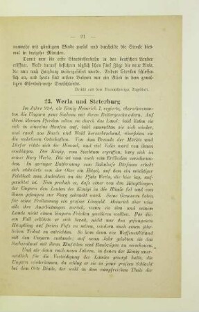 23. Werla und Steterburg