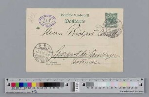 Postkarte an Richard Dehmel