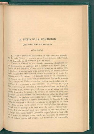La teoría de la relatividad : Una nueva idea del Universo