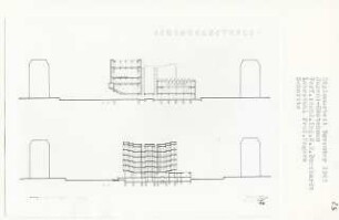 Jugend-Gästehaus, Berlin-Charlottenburg (Diplomarbeit bei Oswald Mathias Ungers): Schnitte