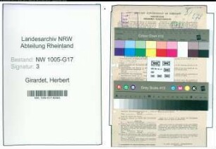 Entnazifizierung Herbert Girardet , geb. 12.07.1910 (Verlagsleiter)