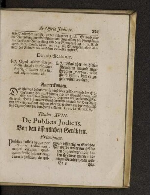 Titulus XVIII. De publicis judiciis.