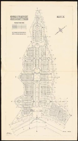 Friedhof, Trier: Lageplan, Belegungsplan 1:200