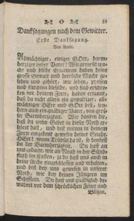 Danksagungen nach dem Gewitter