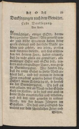 Danksagungen nach dem Gewitter