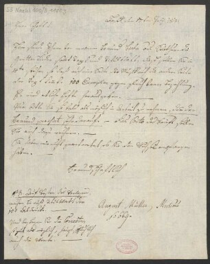 Brief an B. Schott's Söhne : 17.07.1812