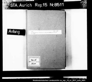 Die Regelung der Schiffahrt auf dem neuen Wymeerer Sieltief bis Pogum