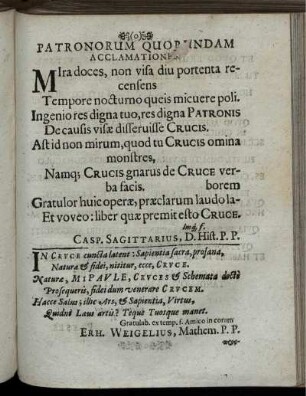 Patronorum Quorundam Acclamationes