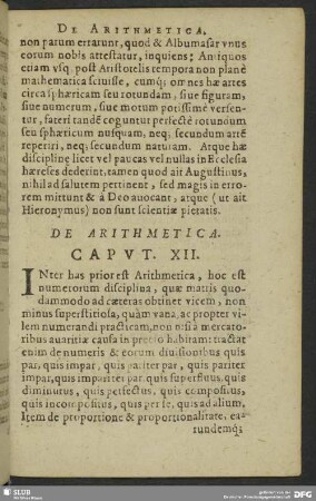 De Arithmetica. Caput. XII.