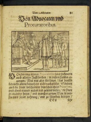 Von Advocaten und Procuratoribus.