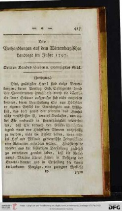 Dritten Bandes Sieben und zwanzigstes Stuek.