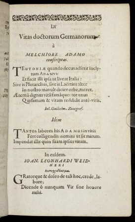In Vitas doctorum Germanorum