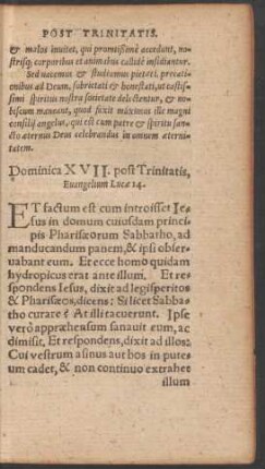 Dominica XVII. post Trinitatis ...
