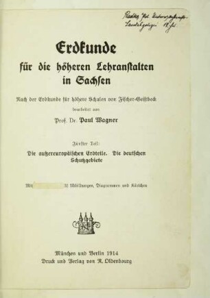 Teil 5: Die außereuropäischen Erdteile, Die deutschen Schutzgebiete