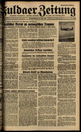 Ausgabe vom Samstag, den 04. Mai 1940.
