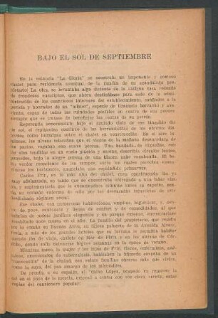Bajo el sol de septiembre