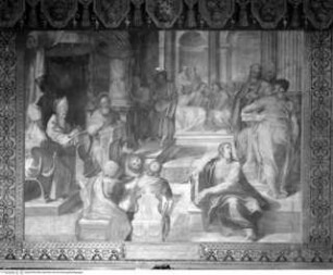 Der heilige Hieronymus im Gespräch mit den Heiligen Gregor von Nyssa und Basilios