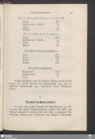 VI. Palmöl-Schmiermittel