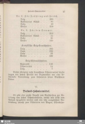 VI. Palmöl-Schmiermittel
