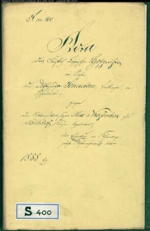 Sonneborn, Dorfschaft gegen Max von Kerssenbrock zu Mönchshof - Eigentum am Köhnenberg