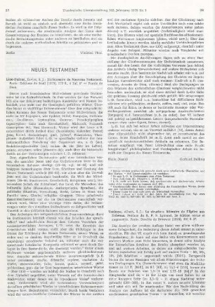 27-28 [Rezension] Léon-Dufour, Xavier, Dictionnaire du Nouveau Testament
