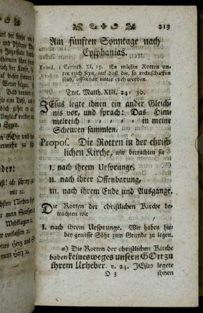 Am fünften Sonntage nach Epiphanias.