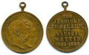 Medaille auf das Wettinjubiläum 1889
