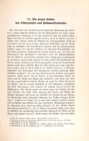 XI. Die neuen Orden der Cisterzienser und Prämonstratenser