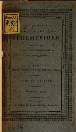 Allgemeine geographische Ephemeriden. 24,2/4. 1807