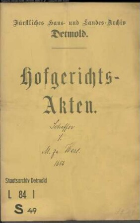 Scheffer, Arnold gegen Bernd Meier zu Werl - Beleidigung