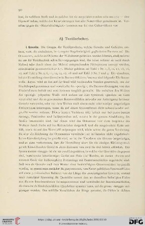 A) Textilarbeiten