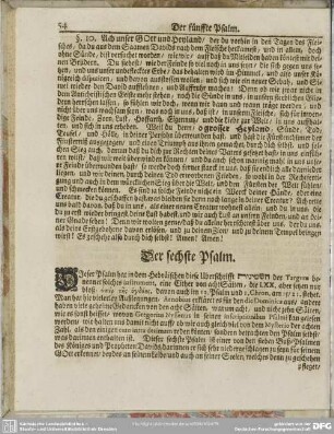 Der sechste Psalm