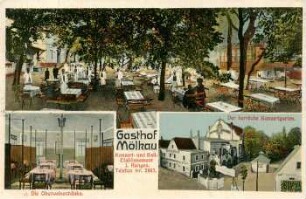 Gasthof Mölkau: Konzert- und Ball-Etablissement 1. Ranges; Die Obstweinschänke, Der herrliche Konzertgarten