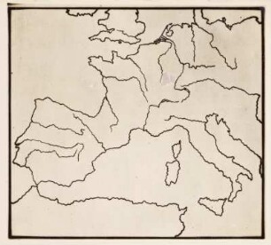 Umrisskarte Europa : Umrisskarte Europas vom Mittelmeer bis zur Nord- und Ostseeküste