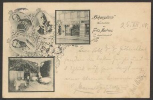Ansichtskarte "Hohenzollern Weinstube", Anhaltstraße 15