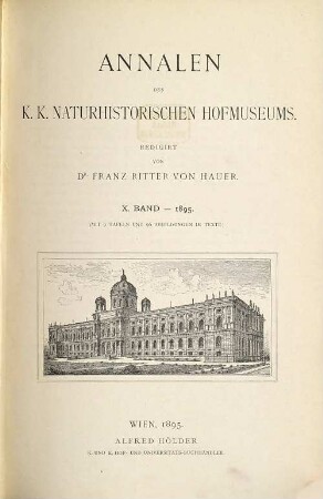 Annalen des Naturhistorischen Hofmuseums. 10. 1895