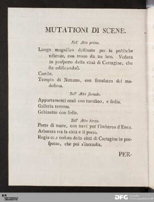 Mutationi di Scene/Changemens de Scene.