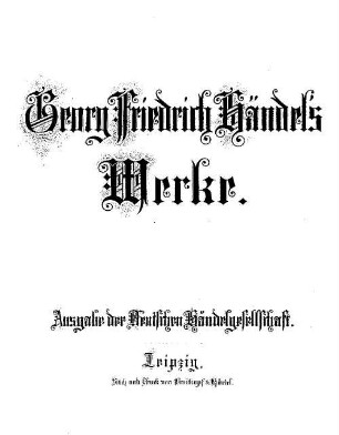 Georg Friedrich Händel's Werke, 13. Saul : Oratorium