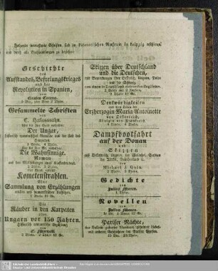 Folgende interessante Schriften sind im Literarischen Museum in Leipzig erschienen und durch alle Buchhandlungen zu beziehen