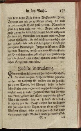 Zwölfte Betrachtung.