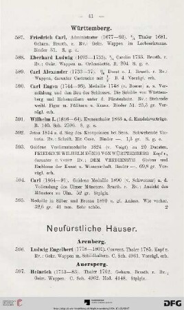 Neufürstliche Häuser (Nr. 596-879)