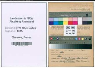 Entnazifizierung Emma Grasses , geb. 29.07.1909 (Schneiderin)