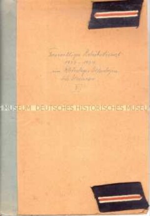 Illustriertes Tagebuch vom Arbeitsdienst im Rhönlager u.a. mit Dokumenten, Fotos und Zeitungsausschnitten - Personenkonvolut