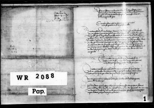 Ordnung und Plan der Schatzung vom 19. November 1470.
